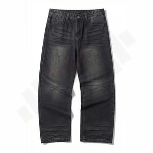 Vente en gros 2025, pantalon en jean pour homme, vintage, de haute qualité, coupe droite, ample, patchwork, jean d'hiver, jambe large, en vrac - Product Image 1