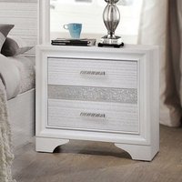 Ensembles de chambre à coucher modernes et simples en bois massif Sania avec finition blanche