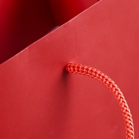 Sacs shopping en papier rouge foncé de luxe personnalisés, logo doré, imperméables, pour emballage cadeau