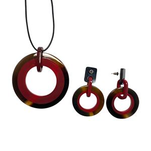 DTJ Women's Cow/Buffalo Horn Charm Pendant with Lacquer Plating Oval Shape Trendy Style for <b>Anniversary</b> Occasions - Product Image 3