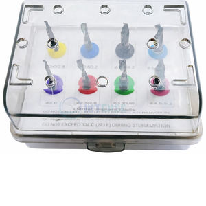 Kit Profesional Manual de 8 Piezas de Brocas Universales para Implantes Dentales, Recubiertas de Plata, Acero Inoxidable, Certificación CE - Product Image 1