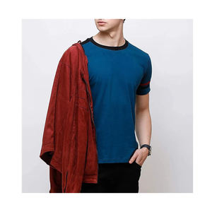 Fabricantes de ropa OEM Heavyweight 100% algodón camiseta transpirable camisetas Hip Hop liso teñido Ringer hombres camisetas - Product Image 4