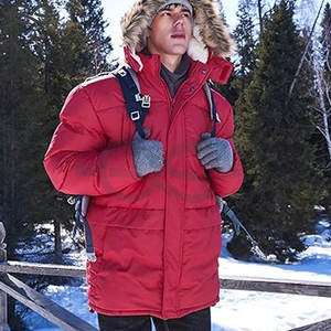 Chaqueta larga de invierno con capucha para hombre, abrigo hinchado cálido a prueba de viento con diseño grueso acolchado, Parka duradera para clima frío - Product Image 2