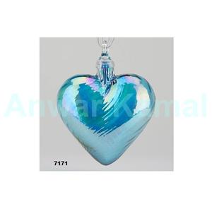 Adorno colgante de Navidad de cristal verde de alta calidad, artículo decorativo en forma de corazón para decoración de árbol de Navidad - Product Image 3