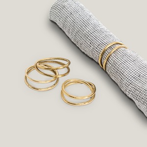Anneau de serviette en métal couleur or, meilleure qualité, taille personnalisée, anneau de serviette en laiton massif, provenant du fabricant et du fournisseur en Inde - Product Image 2