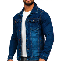 Veste en jean en coton unie de style vintage pour homme grande taille avec rembourrage en duvet, vêtement d'extérieur simple boutonnage pour l'hiver