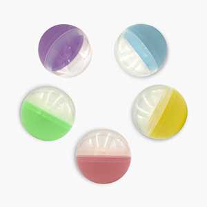 Boules de capsules en plastique vides multicolores, lot de 3 (500 pièces) - Motif imprimé pour distributeurs automatiques/machines à griffes, livraison gratuite incluse - Product Image 1