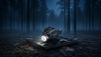 Lampe torche tactique OCSHARK GL12 haute puissance en aluminium 20 mm avec laser vert intégré pour sports de plein air, étanche, nouvelle sortie