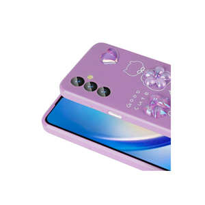 Coque en silicone Netzy Premium gaufrée brillante anti-traces de doigts pour Samsung Galaxy A24, avec dos blanc en relief - Product Image 4