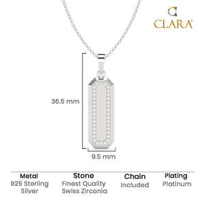 Achetez des pendentifs en argent pur 925 pour hommes et garçons, design géométrique tendance, plaqué rhodium, or 18 carats, zircon, diamants, pierres de perle - Product Image 5