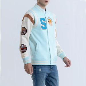 OEM Haute Qualité Chenille Broderie Hommes Collège Personnalisé Baseball Bomber Letterman Crop Applique Jersey Boxy Fit Hiver Stand - Product Image 4