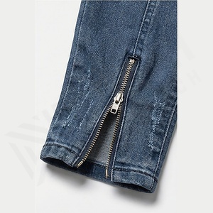 Jeans en denim décontractés personnalisés en gros, couleur personnalisée, pantalon pour hommes, couleur classique personnalisée, pantalon droit en gros - Product Image 6