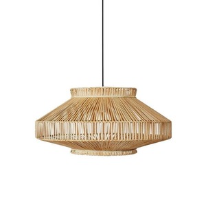 Lámpara colgante de bambú moderna y elegante para interiores de boutique y espacios de vida Iluminación superior natural - Product Image 3