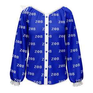 Grec Zeta Phi Beta Sorority prêt à expédier chemisier en coton biologique chemise haut attirail grec chemise de fête - Product Image 1