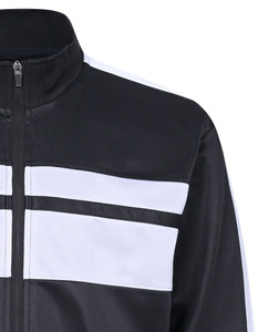 Ensemble de survêtement sportif doublé polaire avec logo personnalisé, col montant contrastant, fermeture éclair intégrale, tenue d'entraînement d'équipe, vente en gros, ensembles 2 pièces - Product Image 5