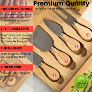 Venta caliente nueva tabla de queso de madera Madera de mango perfecta para utensilios de cocina de acero inoxidable para servir y cortar uso - Product Image 3