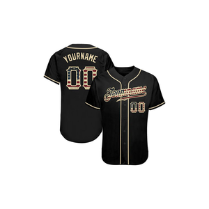Maillot de baseball d'équipe personnalisé 100% polyester respirant antibactérien anti-UV séchage rapide col en V broderie logo personnalisé grande taille - Product Image 1