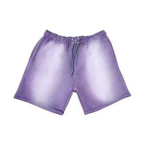 Short Cargo Acid Washed Street wear Sun Faded Distressed Acid Washed Shorts pour hommes High Quality Men Cotton French Terry - Product Image 5