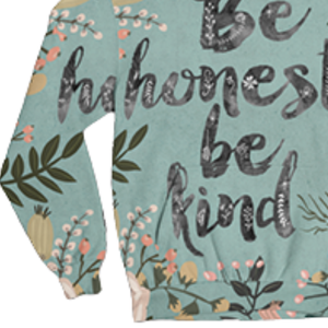 Be Honest Be Kind Sudadera con capucha con estampado floral Jersey de lana suave Sudadera con capucha unisex elegante Ropa de calle informal para hombres y mujeres La mejor venta - Product Image 4