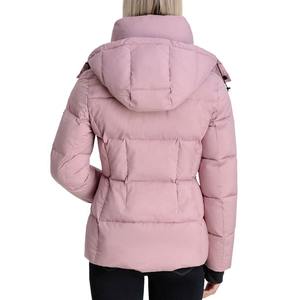 Veste matelassée à la mode pour femmes avec capuche en cuir de mouton respirant - Product Image 3