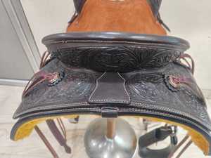 Silla de Montar de Cuero Vacuno Occidental de Alta Calidad para Cortar Asientos y Jockey, Armazón de Cuero Crudo, Herrajes de Acero Inoxidable - Product Image 4