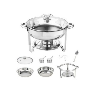 Plato de frotamiento portátil de acero inoxidable diseñado para catering de restaurante de hotel y configuraciones de buffet de fiesta al aire libre - Product Image 1