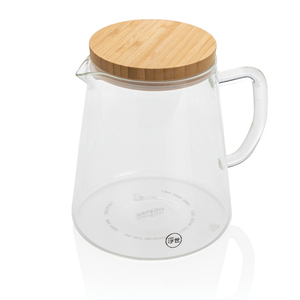 Ukiyo 1.2L bicchieri di vetro borosilicato con coperchio di bambù elegante barattolo di vetro - Product Image 1