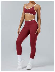 Nouveau personnalisé réglable athlétique de haute qualité Fitness sans couture doux Active hauts Nylon Spandex sport entraînement soutien-gorge femmes OEM avant - Product Image 5