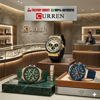 Montre chronographe pour homme, étanche, sportive, à quartz, avec affichage de la date, bracelet en silicone, montre-bracelet décontractée pour un usage quotidien, CURREN 8462