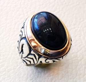 Wholesale <b>Men</b> <b>Ring</b> Natural <b>Black</b> <b>Onyx</b> Gemstone December Birthstone Father's Day Christmas Gift Jewelry 925 Sterling Silver <b>Ring</b> - Product Image 6