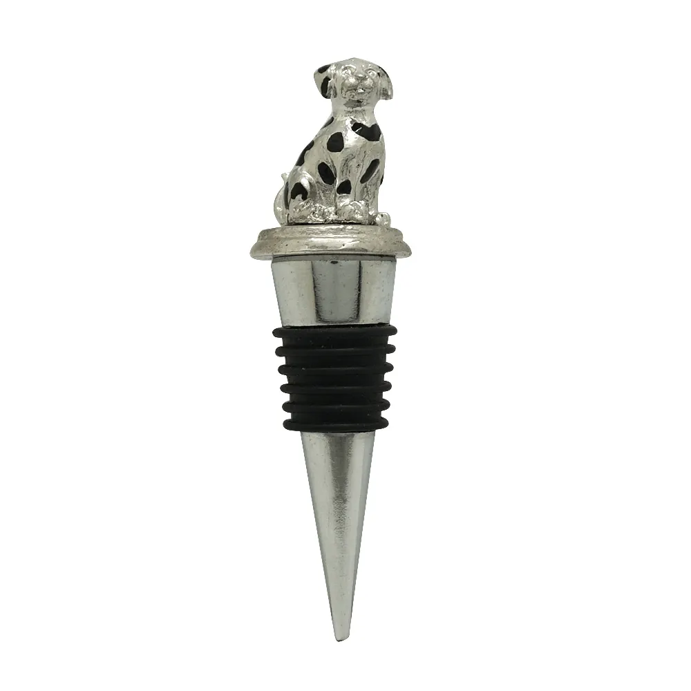 Personal Wedding Gifts Wedding Favor Stoppers Metal 3d dog Silver Wine Bottle Stopper