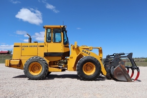 Used 1991 Deere 544E wheel <b>loader</b> with HD grapple - Product Image 5