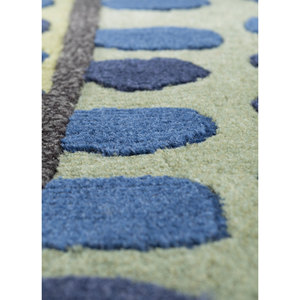 Alfombra de Lana Anudada a Mano Jaanwar, Grande, Azul, Rectangular, 9x12, con Pelo Alto y Suave, para Sala de Estar o Dormitorio - AIWL-7029 - Product Image 3