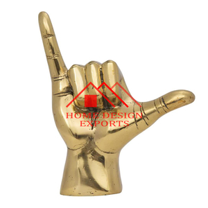 New Arrival Aluminium Brass Antique Hand <b>Sign</b> Sculpture for Desk I LOVE YOU <b>Sign</b> Hand Sculpture for Table Top Home Decor 2025 - Product Image 4