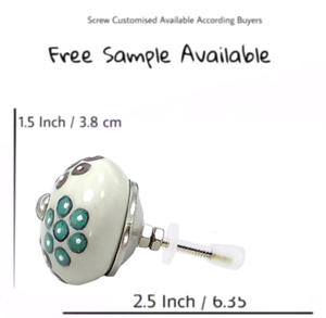 CK 602 Nickel Hardware Bubble Pattern Boutons en céramique pour cuisine commode chambre extérieur entrepôt-tiroir armoire poignée tire - Product Image 3