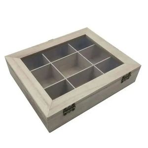 Tùy chỉnh sản xuất trong nhà máy sang trọng tùy chỉnh thực hiện hộp gỗ hộp gỗ cho trà 6 ngăn với xử lý - Product Image 3