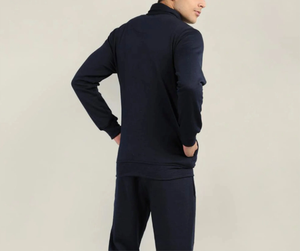 Ensemble de survêtement de sport pour homme, ensemble de jogging actif, sweat à capuche zippé, vêtements de loisirs, motif uni, caractéristique de maternité, tenue de sport 2 pièces - Product Image 3