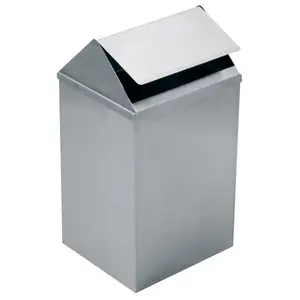 Trigon Swing Lid Stainless Steel Dustbin 25 LT Stainless Steel & More Infrared Induction Garbage Waste Bin Bucket