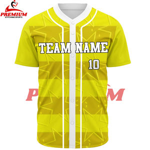 Nueva camiseta de béisbol popular, jersey con botones, diseñador personalizado, malla de poliéster impresa, uniforme de Jersey de béisbol y softbol de secado rápido - Product Image 6