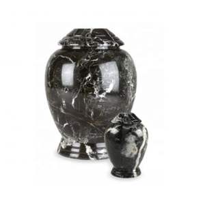 Luxury Light Beige Marble Cremation Urn Set with Natural Veins Traditional Funeral <b>Memorial</b> <b>Stone</b> Jar for Human Ashes - Product Image 2