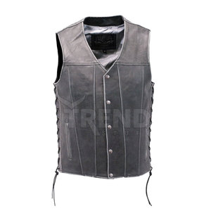 Chaleco de Cuero Personalizado de Alta Calidad para Hombre, Ropa Casual Cómoda y a la Moda, Ligero, Transpirable, con Cuello en V y Botones para Invierno - Product Image 1