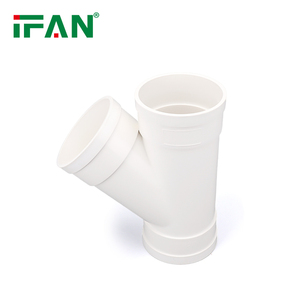 Ifan nhà máy tùy chỉnh GB PVC phụ kiện 50-110mm phụ kiện đường ống uPVC xiên TEE nhựa đường ống dẫn nước cống phụ kiện uPVC - Product Image 3