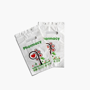 Bolsa de Plástico Blanca Desechable al por Mayor, con Corte Troquelado, para Farmacias y Compras, Precio de Fábrica en Turquía - Product Image 1