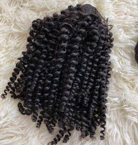 Vente limitée Kinky Curl Machine Super Double Weft Bundles Vietnamien Remy Extensions de cheveux pour les femmes noires - Product Image 5