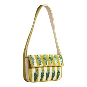 Bolso de Hombro Azul Claro con Cuentas Florales, Bolso de Mano con Diseño de Margaritas Hecho a Mano, Elegante Bolso de Fiesta para Mujer, Bolsos con Cuentas - Product Image 5