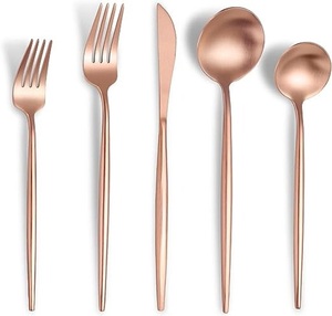 Meilleure vente en gros couverts modernes en acier inoxydable couverts multicolores à long manche rond pour la maison hôtel table à manger - Product Image 4