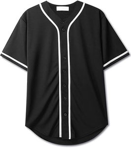 <b>Yellow</b> Baseball <b>Shirt</b> Black Stitched Wholesale V Neck Blank Sublimation Baseball Sublimation Jersey - Product Image 3