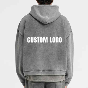 Sudadera con Capucha Extra Grande para Hombre, 100% Algodón, Estilo Vintage Lavado, con Bolsillo Frontal para Logotipo Personalizado, Anti-Pilling, Transferencia Térmica, Estilo Urbano - Product Image 3