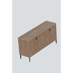 Mueble de Salón Arden de 4 Puertas, Consola de Tablero de Partículas, Diseño Moderno de Mediados de Siglo, Puertas Planas, Garantía de 2 Años, Muebles para el Hogar y Hoteles - Product Image 4