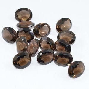 Cuarzo Ahumado Natural, Piedra Preciosa para Joyería, Ovalada, Facetada, Suelta, Certificada por Terceros, Marrón, 20-30 Quilates - Product Image 5